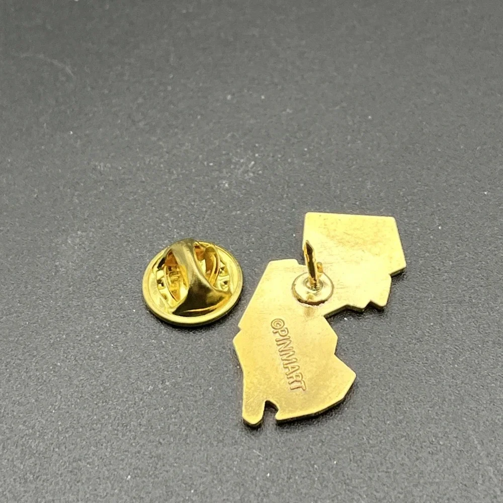 New Jersey State Outline Coat Of Arms Lapel‎ Hat Pin